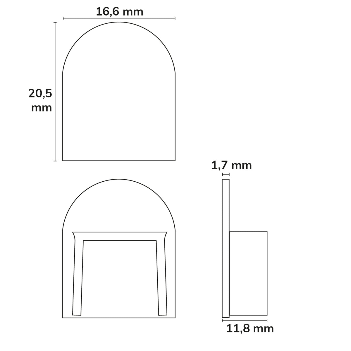 EC13B | Profielaccessoire | eindkap zwart | voor SURF12 BORDERLESS