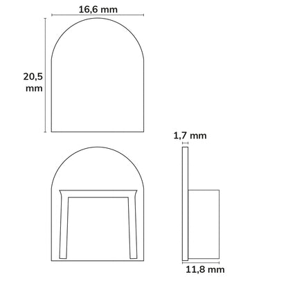 EC13B | Profielaccessoire | eindkap zwart | voor SURF12 BORDERLESS