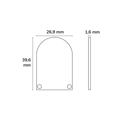 EC50 | Profielaccessoire | eindkap | zwart RAL 9005 | SURF/DIVE20 | COVER13