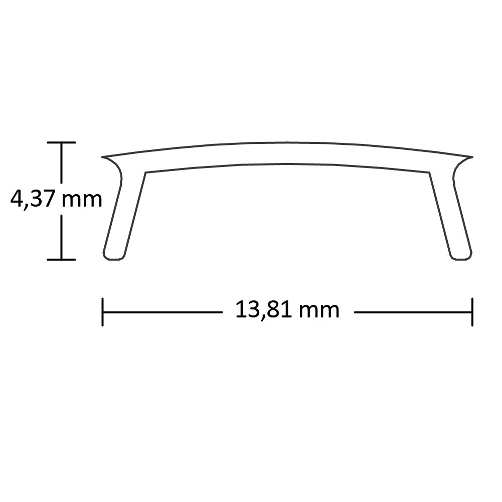 COVER1 | Profielaccessoire | afdekking opaal/gesatineerd | voor SURF12/DIVE12/ROUND12 | 250cm