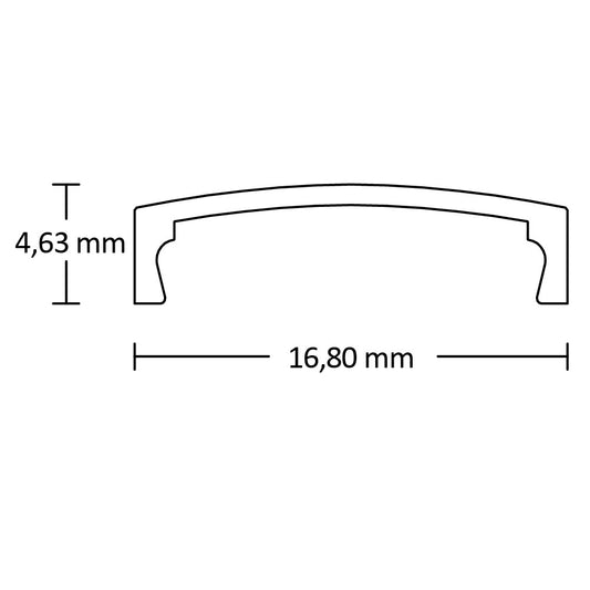 COVER3 | Profielaccessoire | Afdekking opaal gesatineerd | 200cm | voor SURF12 RAIL
