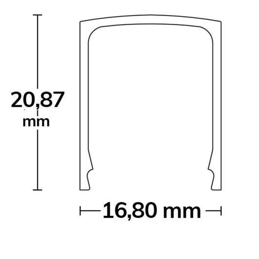 COVER4 | Profielaccessoire | Afdekking opaal gesatineerd | 200cm | voor SURF12 RAIL
