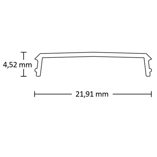 COVER7 | Profielaccessoire | Afdekking opaal gesatineerd | 200cm | voor CORNER12
