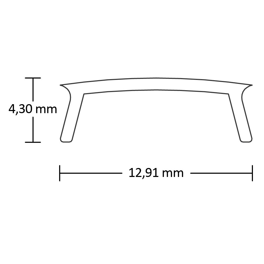 COVER9 | Profielaccessoire | Afdekking helder | 200cm | voor SURF11 en CORNER11