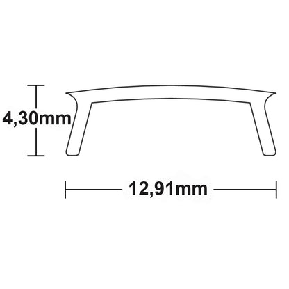 COVER8 | Profielaccessoire | afdekking opaal | voor SURF11/CORNER11 | 600cm