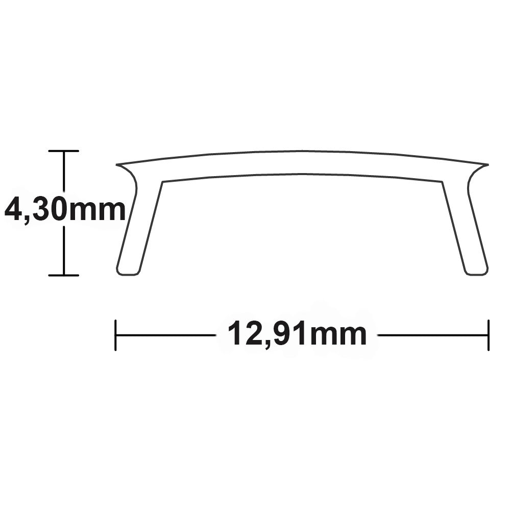 COVER8 | Profielaccessoire | afdekking opaal | voor SURF11/CORNER11 | 300cm