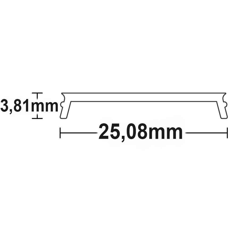 COVER10 | Profielaccessoire | Afdekking opaal | 200cm | voor SURF20 (FLAT)