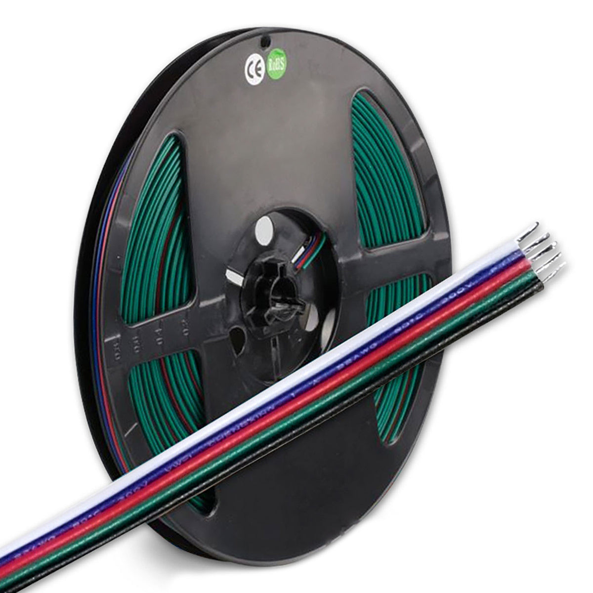 Kabel | RGB+W H03VH-H 5x0,5mm² | AWG20 | rol 10m