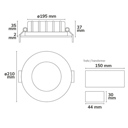 Downlight | ultravlak | CCT 2600/3100/4000K | dimbaar