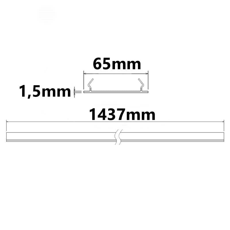 FastFix S | Lichtlijnaccessoire | Blindafdekking 1,5m