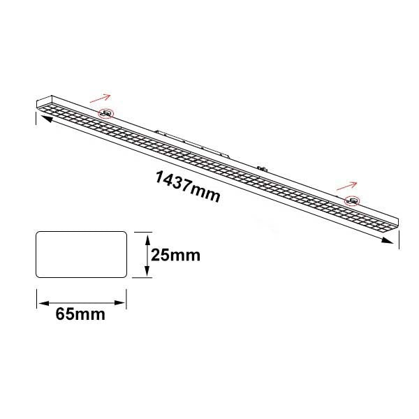 FastFix IP54 | Lichtlijnmodule | 1,5m | 25-75W | IP54 | DALI dimbaar