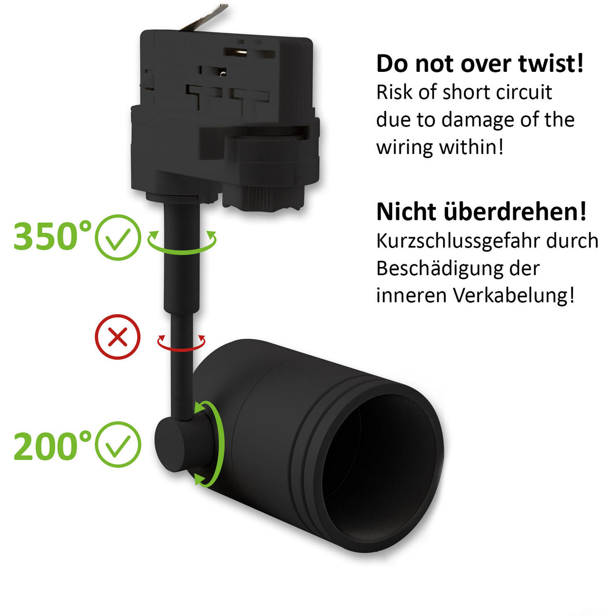 Railaccessoire | 3-fase | adapter voor GU10 spots