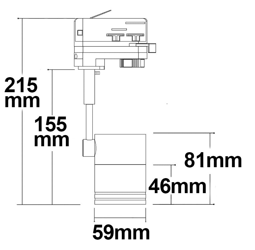 Railaccessoire | 3-fase | adapter voor GU10 spots