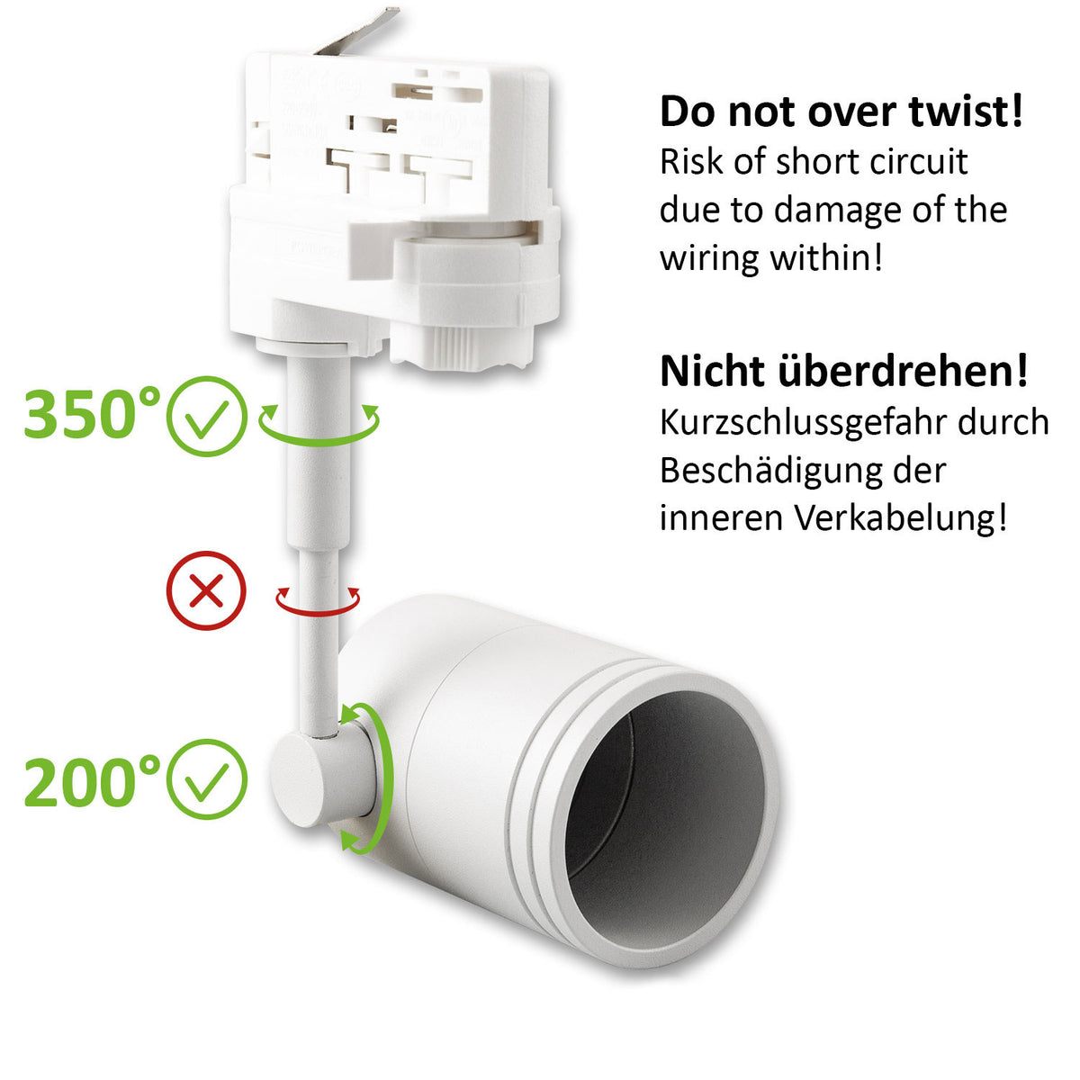 Railaccessoire | 3-fase | adapter voor GU10 spots