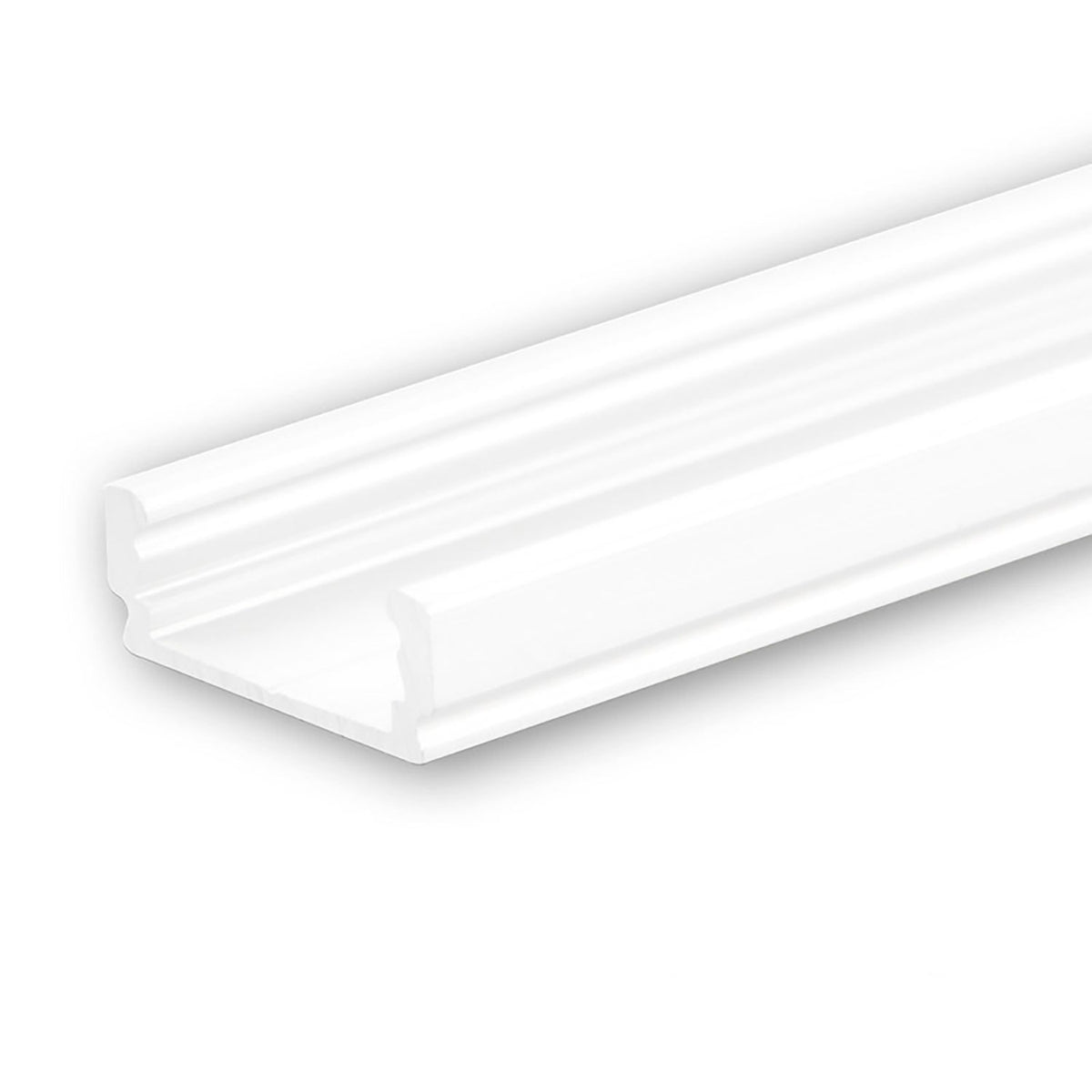 SURF12 FLAT | Aluminium profiel | opbouw | wit RAL9010 | 200cm