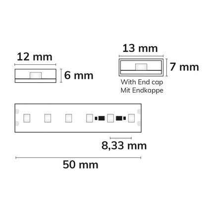 AQUA840 CC | LED-strip | 15m | 4000K | 12W/m | 24V | IP68