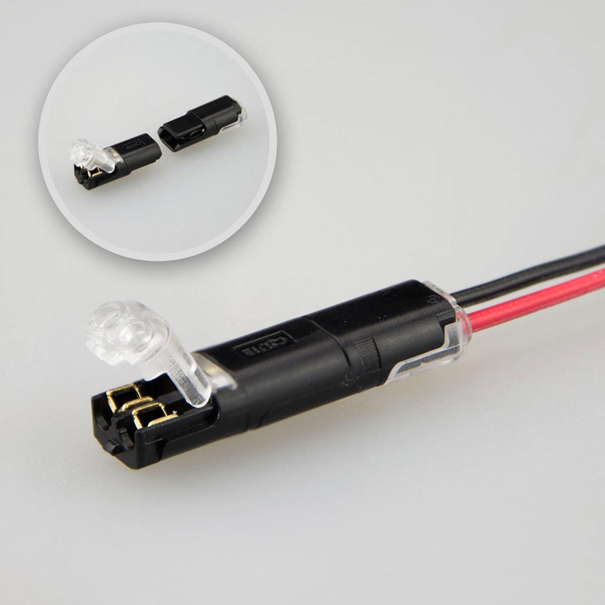 SLIM | Connector | kabelverbinder recht | 2-polig | tot 2x0,5mm²