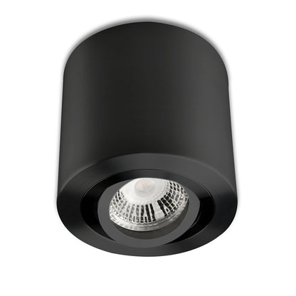 Opbouwarmatuur | rond | voor GU10/MR16 | aluminium zwart | exclusief lichtbron