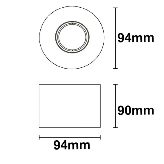 Opbouwarmatuur | rond | voor GU10/MR16 | aluminium zwart | exclusief lichtbron