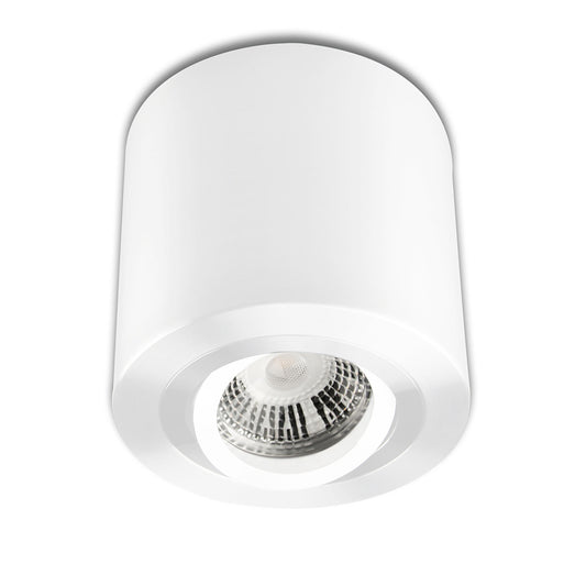 Opbouwarmatuur | rond | voor GU10/MR16 | aluminium wit | exclusief lichtbron
