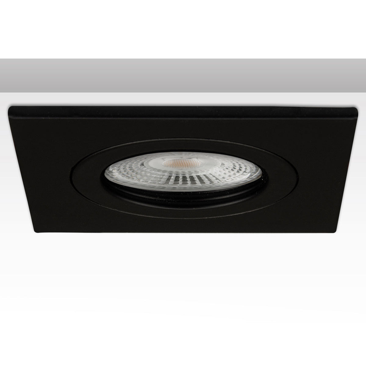 Inbouwframe | vierkant | zaagmaat 58mm | aluminium zwart | voor GU10/MR16