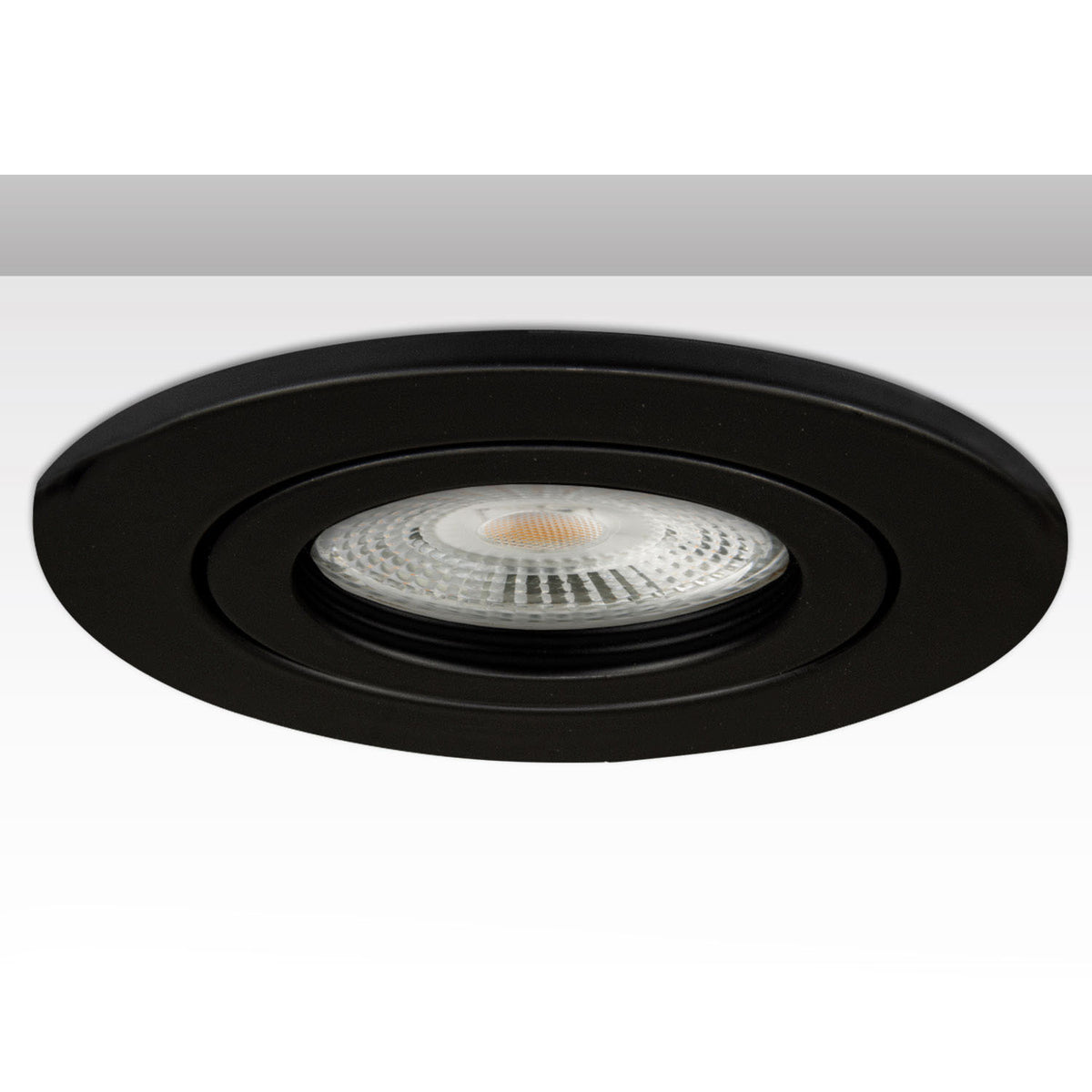Inbouwframe | rond | zaagmaat 72mm | aluminium zwart | voor GU10/MR16