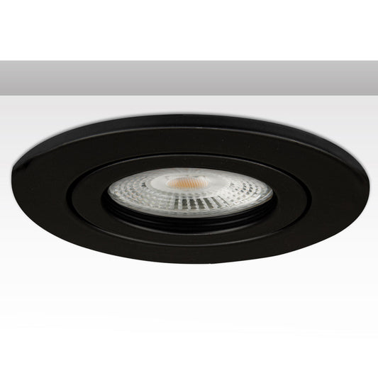 Inbouwframe | rond | zaagmaat 72mm | aluminium zwart | voor GU10/MR16