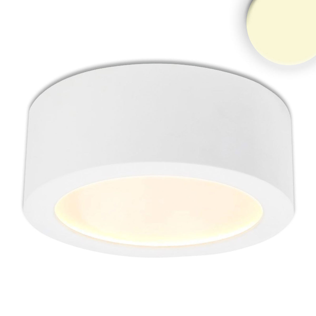 LUNA | Plafondlamp | opbouw rond | DN146 | indirect licht | 15W | warm wit | dimbaar | wit