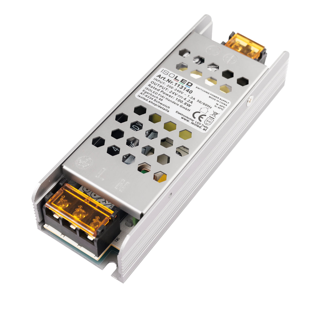 LED driver | 24V | 0-100W | roosterbehuizing | plat
