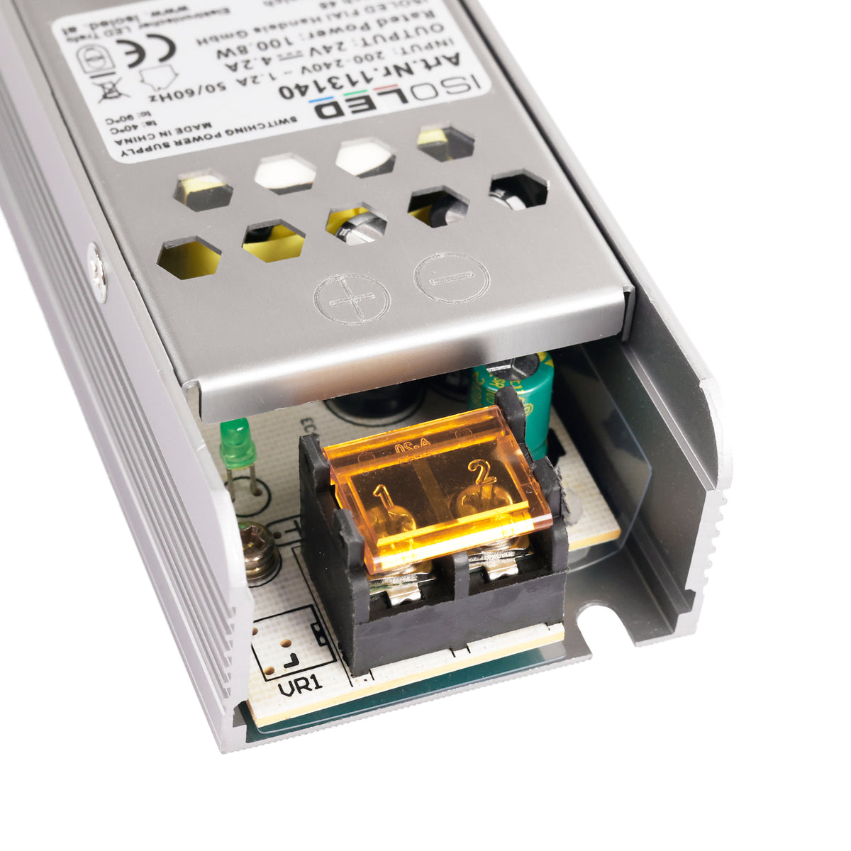 LED driver | 24V | 0-100W | roosterbehuizing | plat