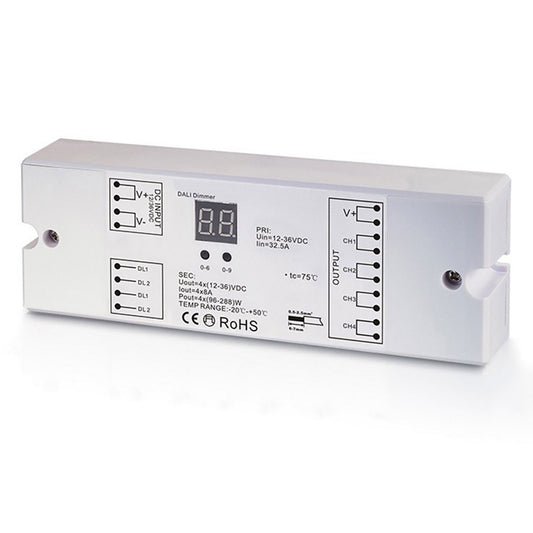 DALI DT6 | Dimmer | 1 of 4 adressen | PWM | 1/4-kanaals | 12-36V | 4x8A