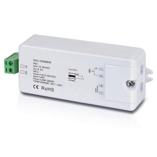 DALI | Dimmer | 1 adres | PWM | 1-kanaals | 12-36V | 8A
