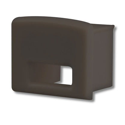 EC11B | Profielaccessoire | eindkap zwart met kabeldoorvoer | voor SURF12 BORDERLESS