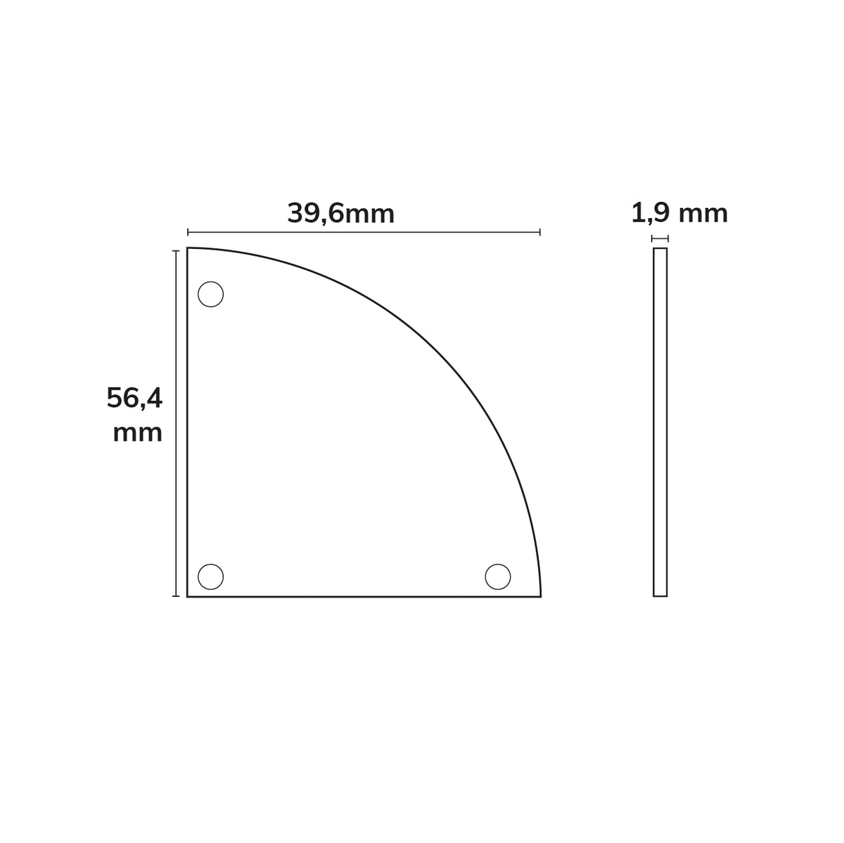 EC55 | Profielaccessoire | eindkap aluminium | voor CORNER20 met COVER17 | 2 stuks
