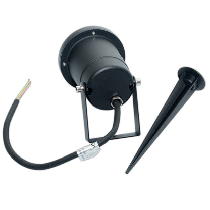 Breedstraler | prikspot | GU10 | IP65 | met grondpen | exclusief lichtbron | zwart