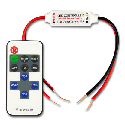 Dimmer | Mini radio PWM dimmer | 1 kanaal | 12-24V | 3A