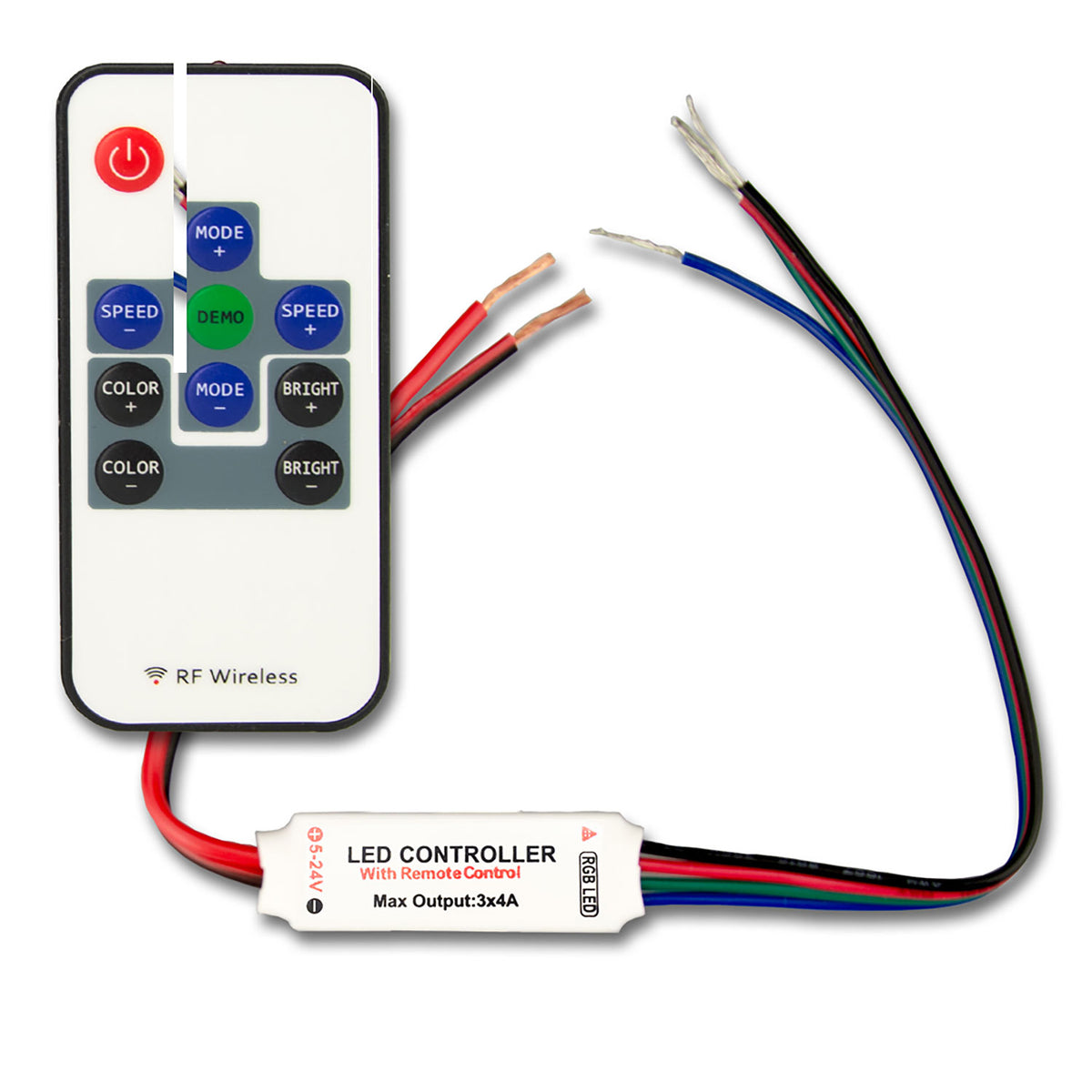 Controller | Mini RGB radio controller | 3 kanalen | 12-24V | 3x2A