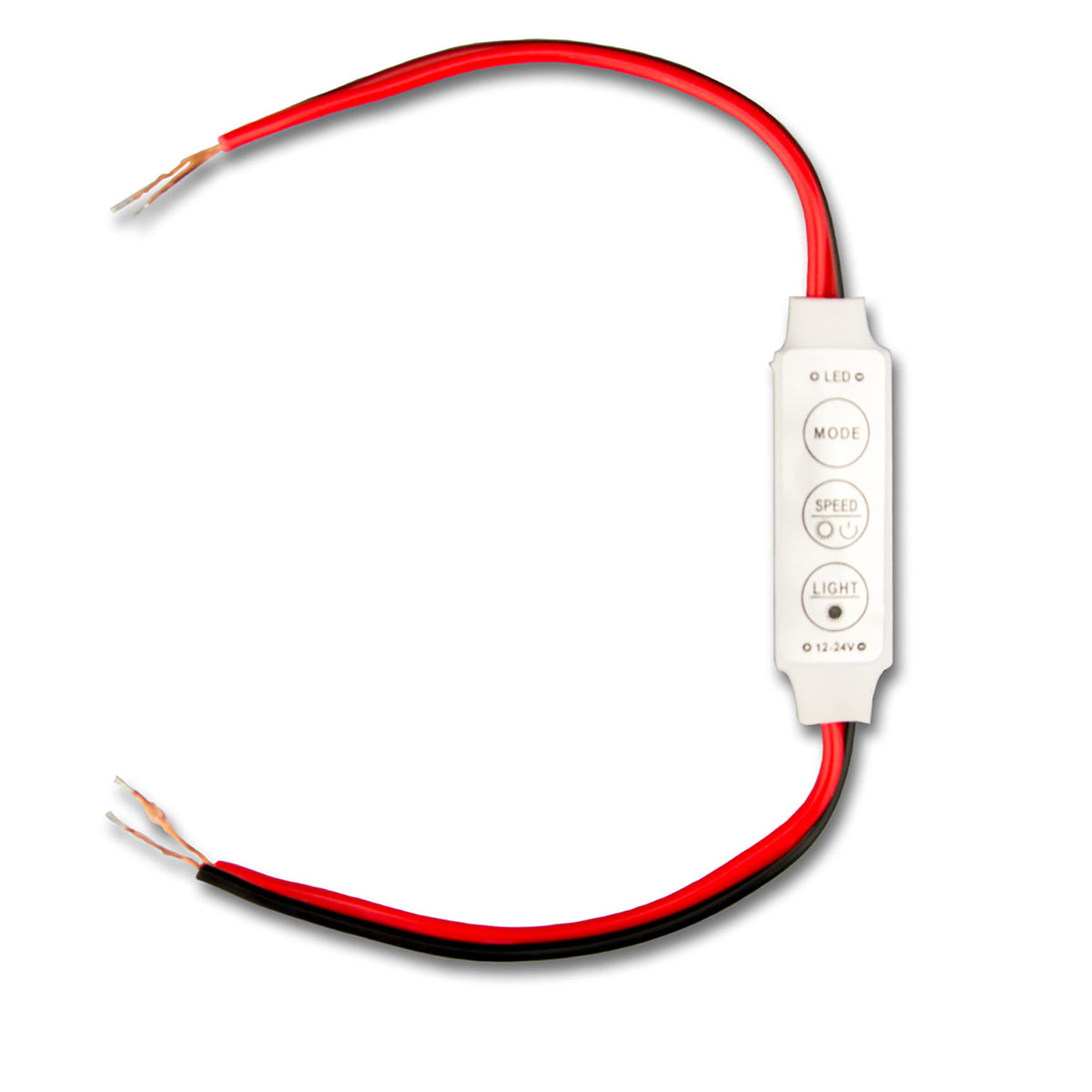Dimmer | Mini kabeldimmer PWM | 1 kanaal | 12-24V | 3A