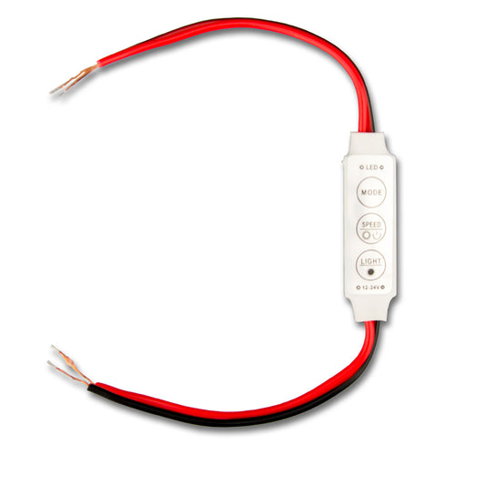 Dimmer | Mini kabeldimmer PWM | 1 kanaal | 12-24V | 3A