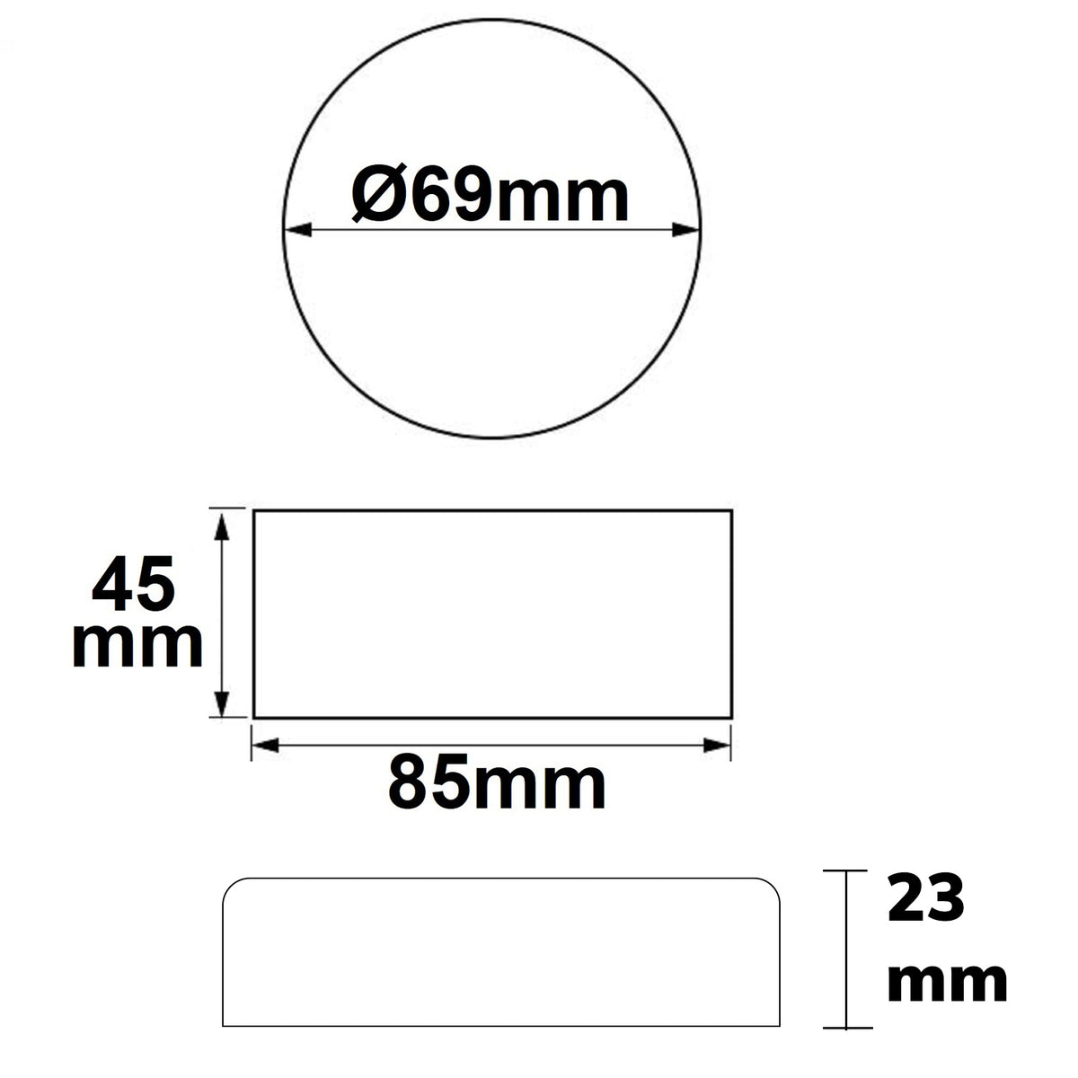 Controller | RGB touch | rond | radio | 12-24V | 3x4A