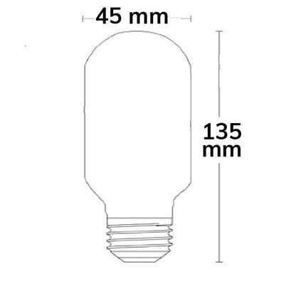 T45 | LED-lamp | E27 | dimbaar | 8W | warm wit | 360°