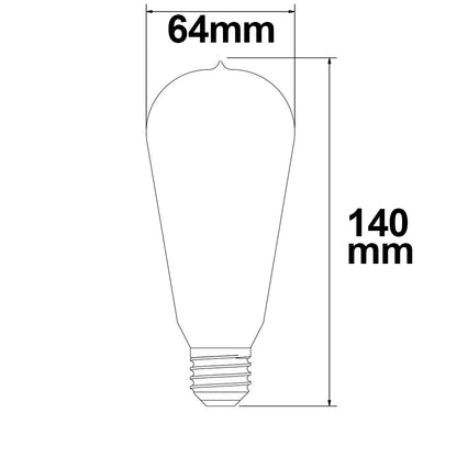 Vintage Line ST64 | LED-lamp | E27 | ultrawarm wit | dimbaar | 8W