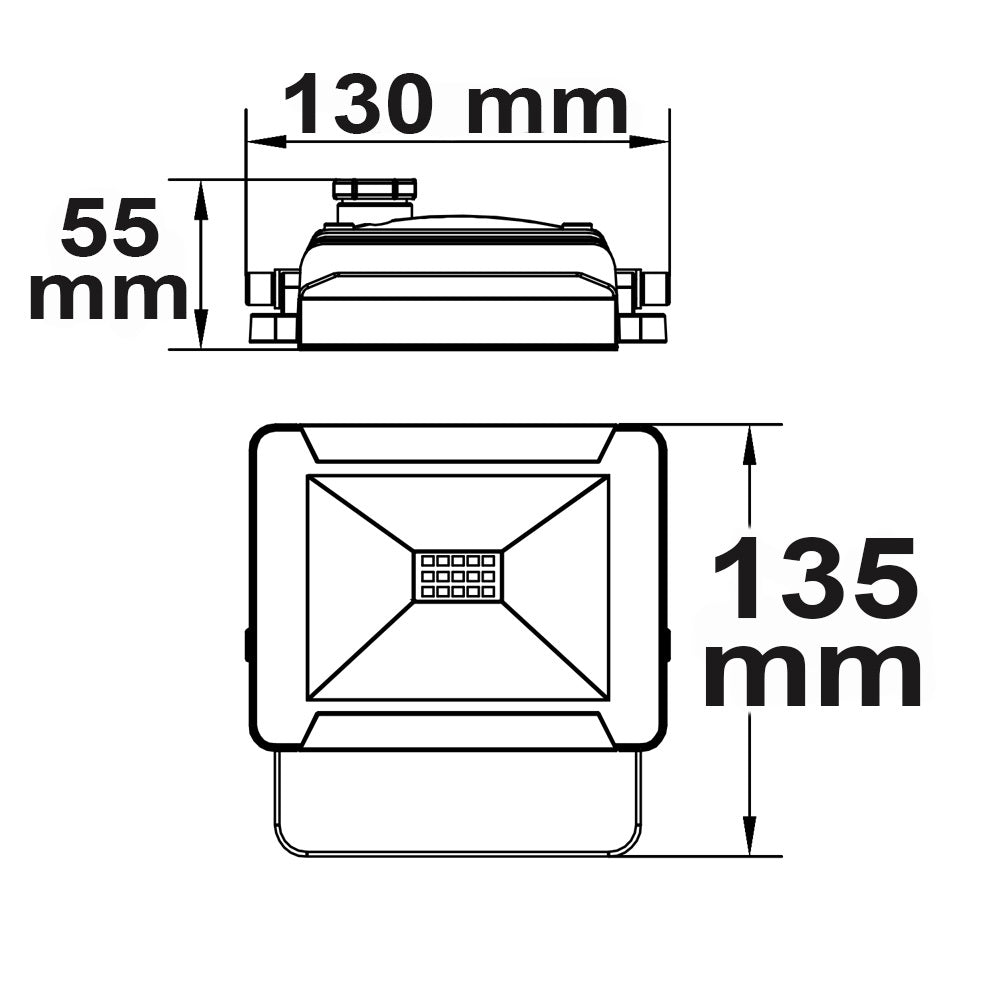 Breedstraler | IP65 | zwart