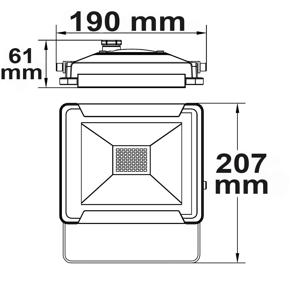 Breedstraler | IP65 | zwart