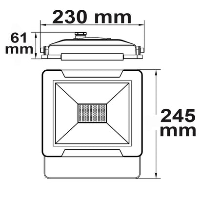Breedstraler | IP65 | zwart