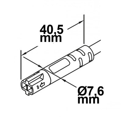 Mini-Plug | Kabel | aansluitkabel male | 2x0,75 | IP54 | 1m | zwart