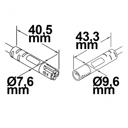 Mini-Plug | Kabel | Verlengkabel male-female | 2x0,75mm² | IP54 | max. 48V/6A | zwart