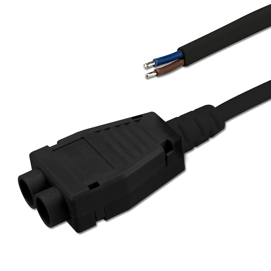 Mini-Plug | Connector | 2-voudige verdeler female | 2x0,75 | IP54 | 1m | zwart