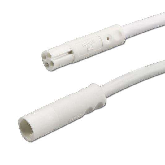 Mini-Plug RGB | Kabel | Verlengkabel male-female | 4-polig | IP54 | max. 48V/6A | wit