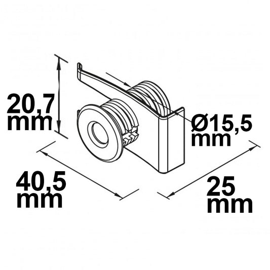Mini-Plug | Installatiemateriaal | inbouwpaneel met trekontlasting | wit